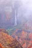 Foggy Waipo'o Falls