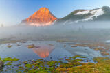 Reynolds Mountain Foggy Sunrise Reflection