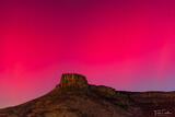 Crimson Aurora Over Castle Rock
