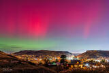 Aurora Borealis Over the City