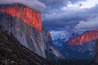 Sunset and Storm Clouds at Tunnel View print