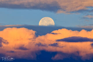 Moonset & Sunrise Clouds print