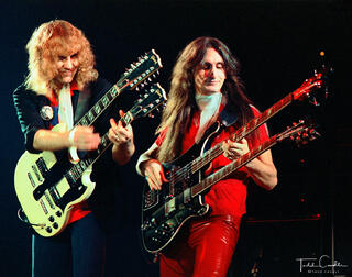 Alex Lifeson and Geddy Lee of Rush