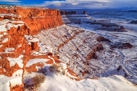 a photo of the neck in the island in the sky district of canyonlands national park near moab utah