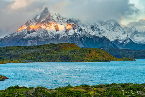 Spot-lighting on Paine Grande