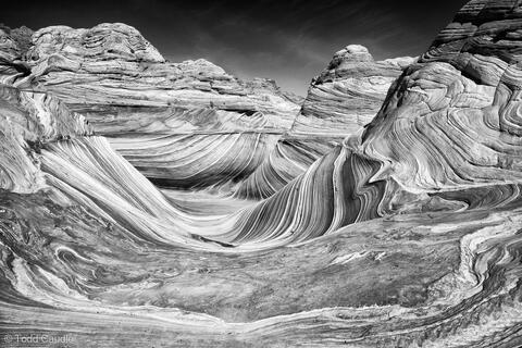 The Wave in black & white, Arizona