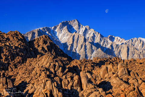 Moonset over Lone Pine Peak