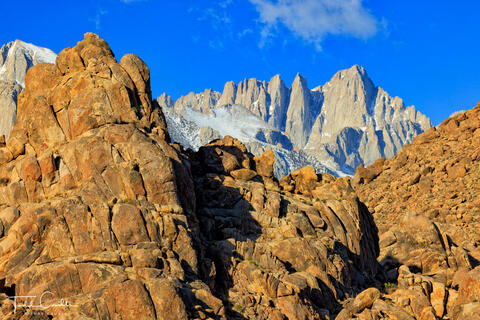 Mount Whitney Framed by Granite Boulders