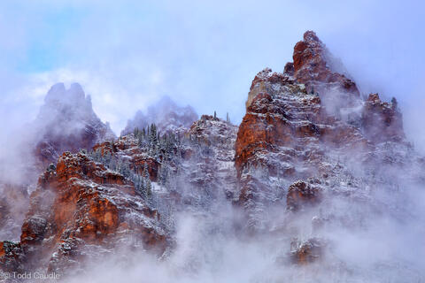 Clouds and Snow on Sievers Mountain