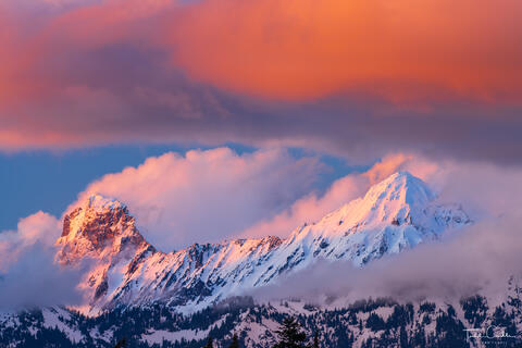American Border Peak & Mount Larrabee Sunset