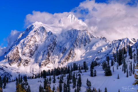 Clearing Clouds at Mount Shuksan