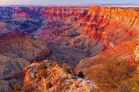 Navajo Point sunset at Grand Canyon, Arizona