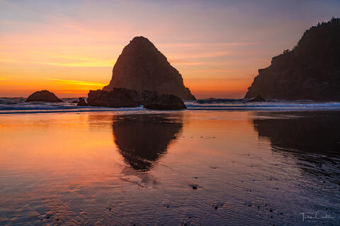 a photo of sea stacks on the oregon coast