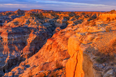 Angel Peak Badlands Sunset