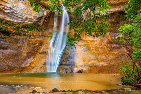 a photo of lower calf creek falls in grand staircase-escalante national monument utah
