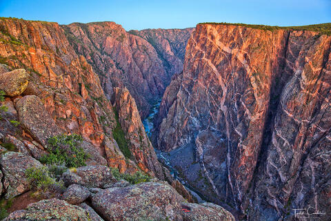 Predawn Glow at Painted Wall Overlook