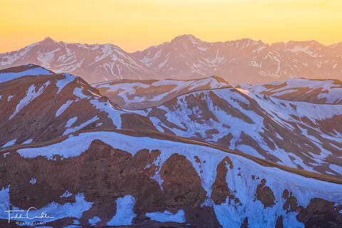 Sunset Ridges from Mount Sniktau