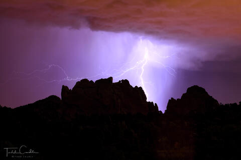 Lightning Over Kissing Camels