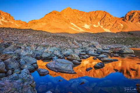 Carey Lake Alpenglow Reflection