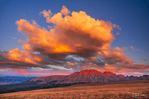 Sunset Over Elliot Ridge