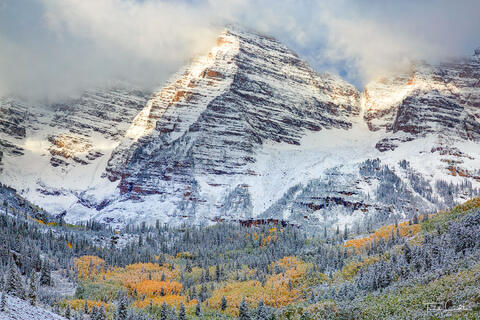Fresh Snow on Maroon Bells #1