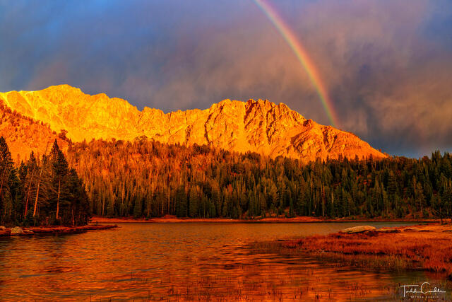 Fourth of July Lake Sunset Rainbow
