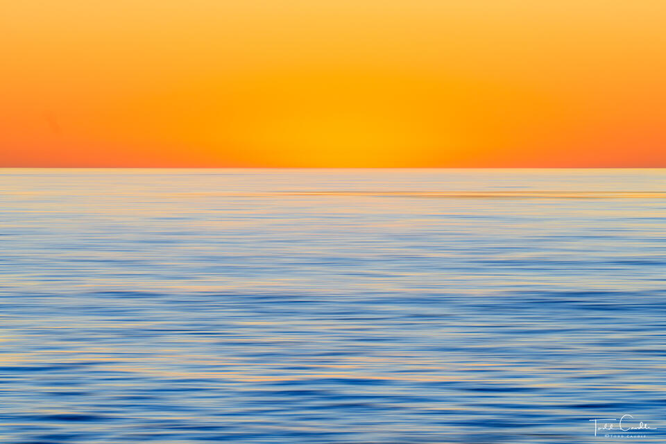 Post-Sunset Blue & Orange print