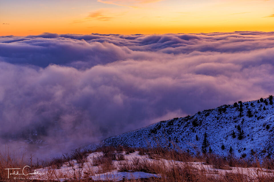 Predawn Glow Above the Clouds print