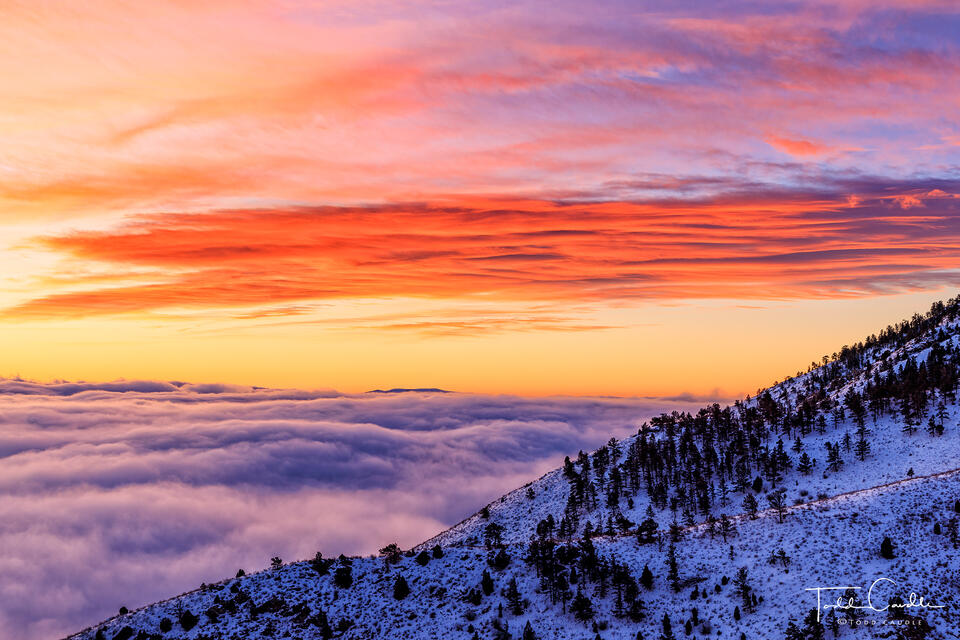 Sunrise Colors Above the Clouds print