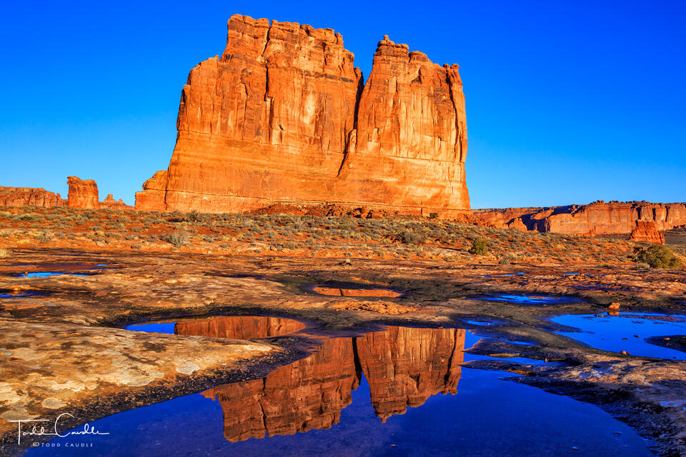 Courthouse Towers Reflection print