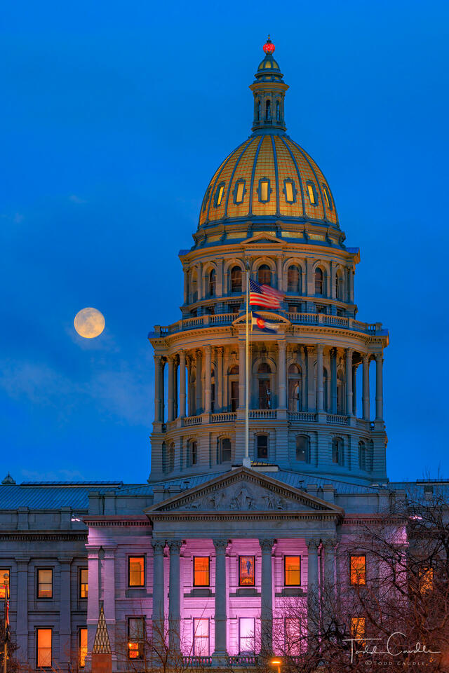 State Capitol Moonrise print
