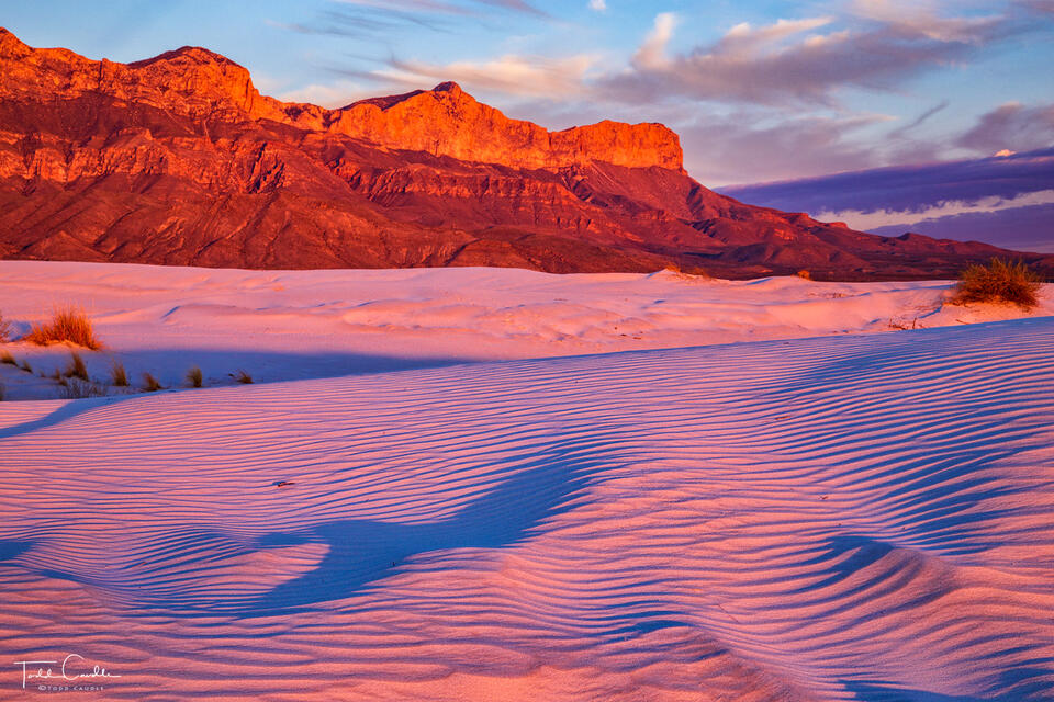 Gypsum Dunes at Sunset print