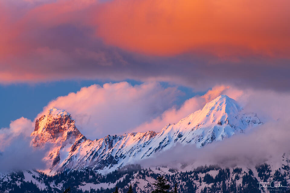 American Border Peak & Mount Larrabee Sunset print