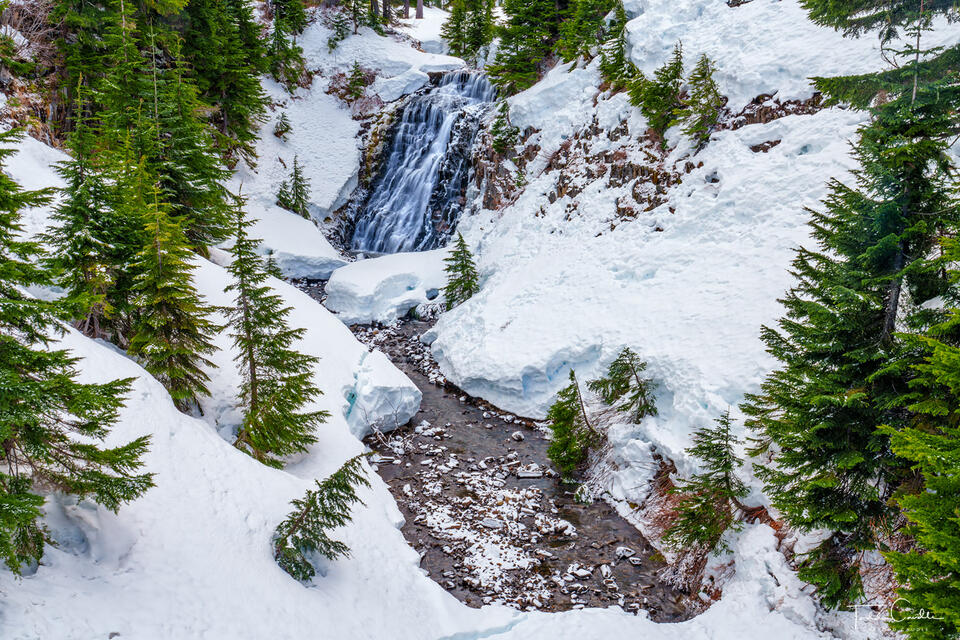 Razor Hone Creek in Snow #1 print