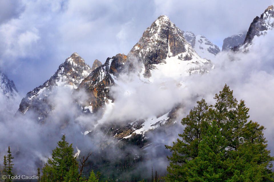 Morning Clouds in the Teton Range print