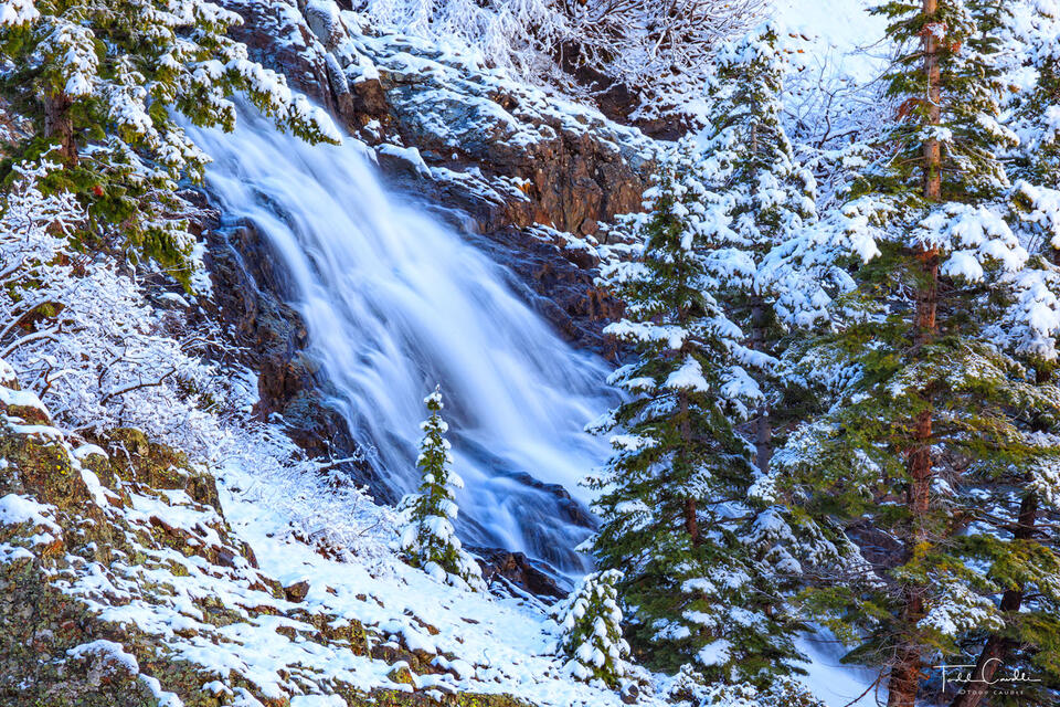 Snowy Waterfall print