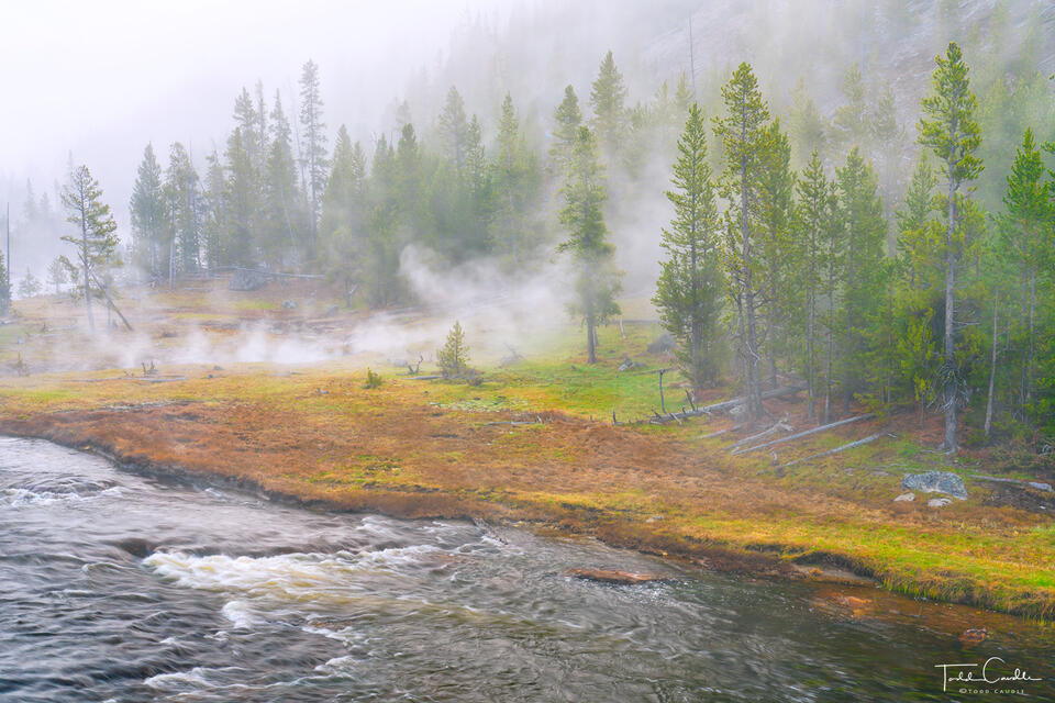 Steam Vent Along the Gibbon River print