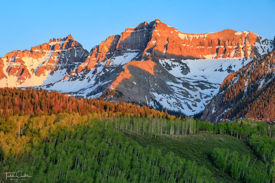 Teakettle Mountain & Cirque Mountain Alpenglow Sunset print