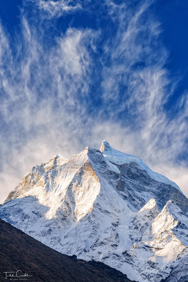 Wispy Clouds Over Kangtega print