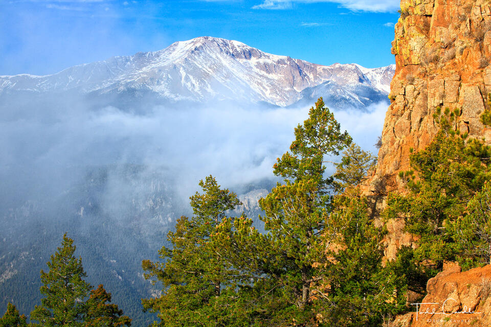Pikes Peak Above the Clouds print