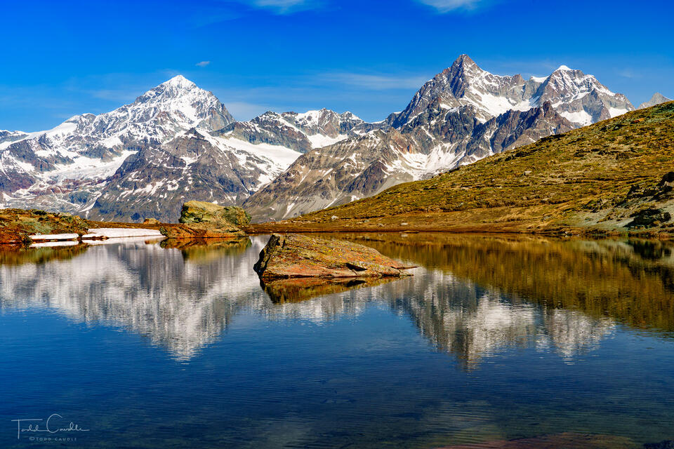 Dent Blanche, Ober Gabelhorn & Wellenkuppe Reflection print