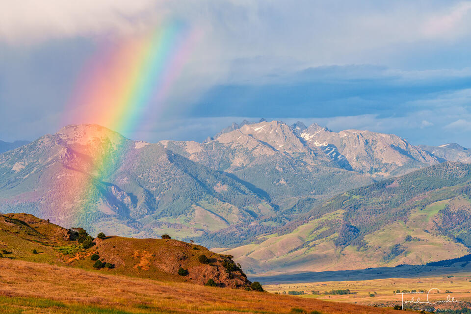 Evening Rainbow & the Absarokas print