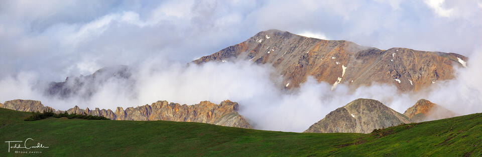 Mount Columbia Clouds (panorama) print