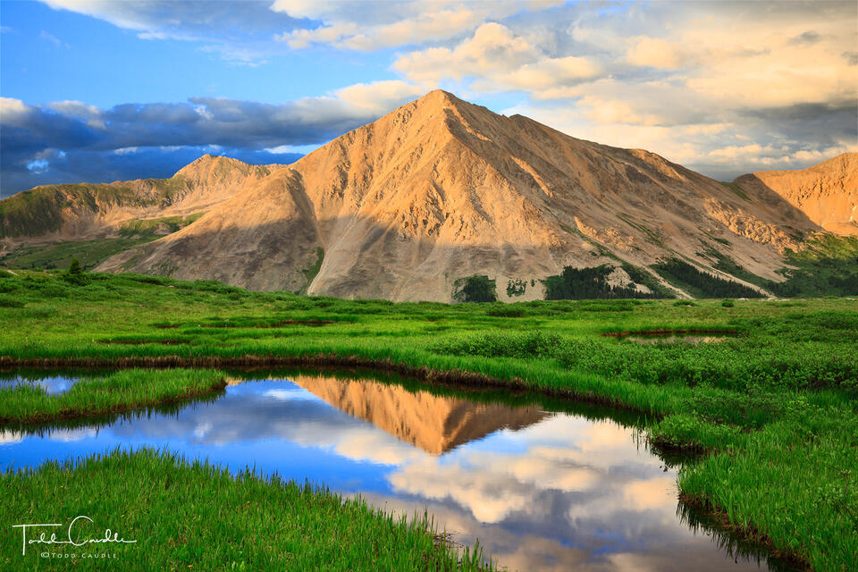 Evening Light Reflection of Huron Peak print