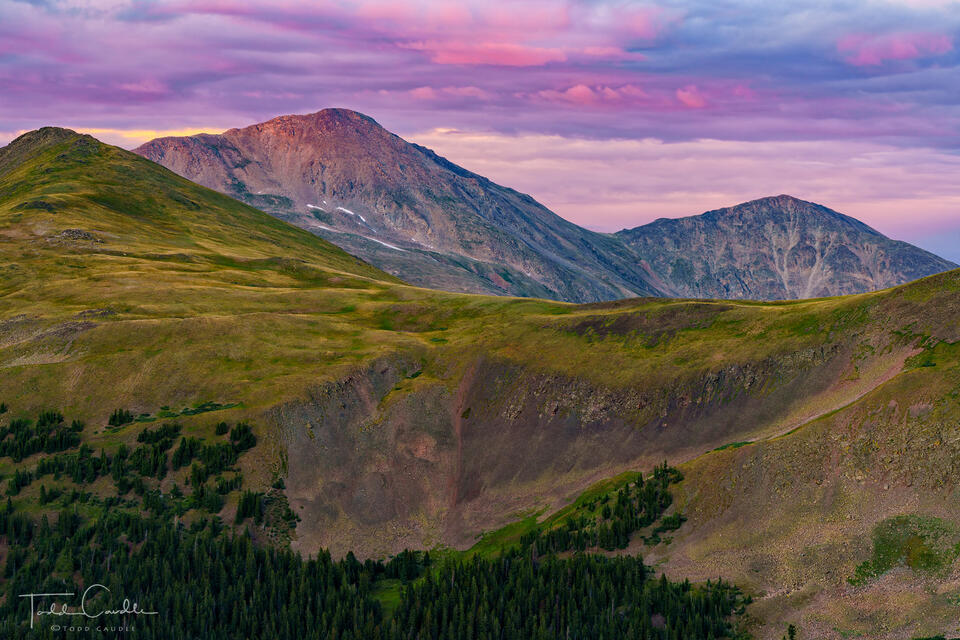 Sunset Clouds Over Mount Yale print