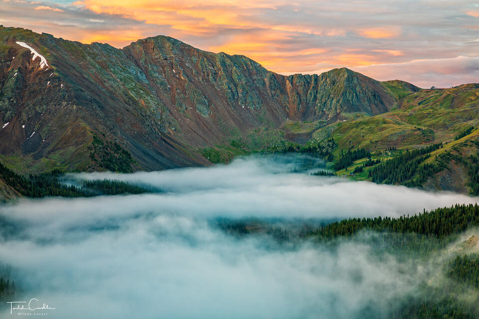 Sunrise Clouds & Valley Fog print