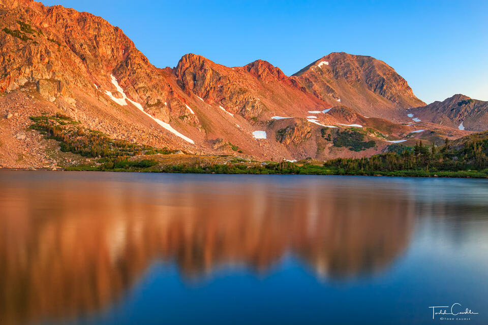 Island Lake Predawn Glow print