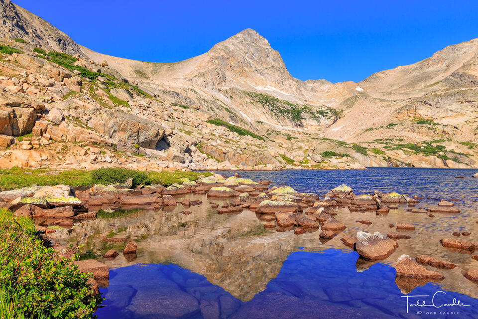 Mount Toll Reflection in Blue Lake print