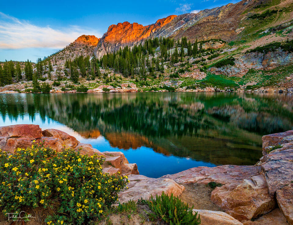 Cecret Lake Evening Reflection print
