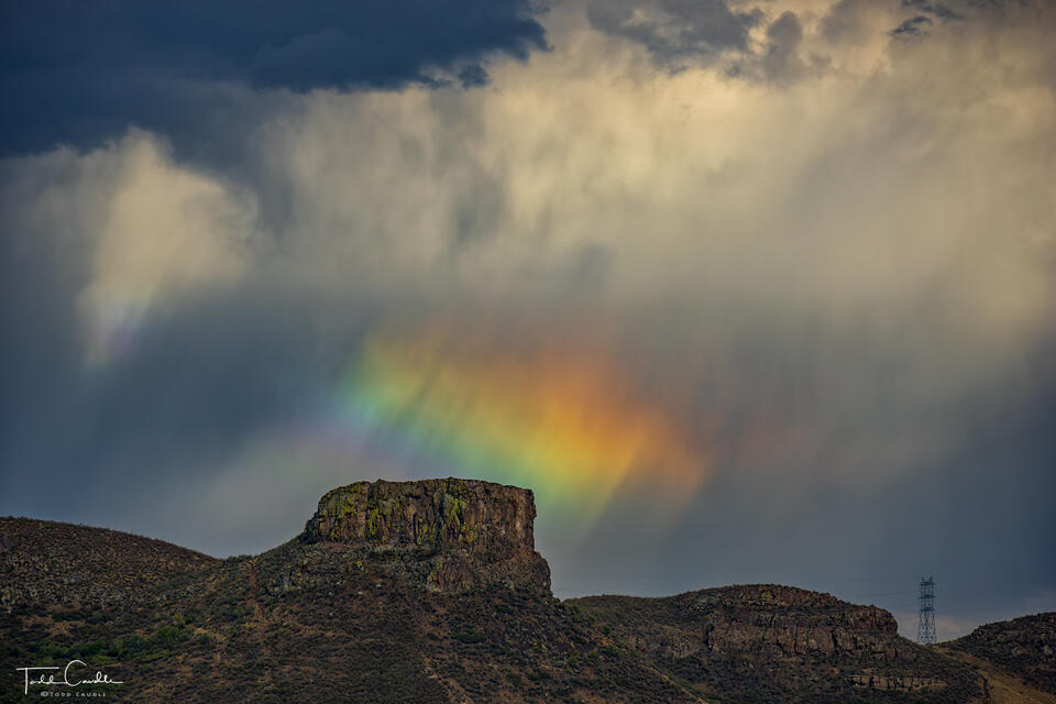 Rainbow Curtain Over Castle Rock #1 print